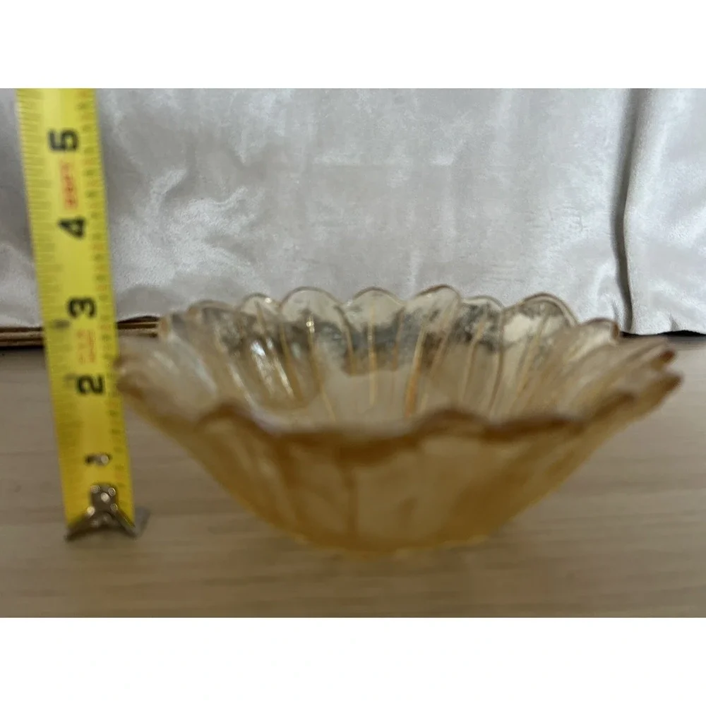 Vintage Amber Iridescent Sunflower, 7